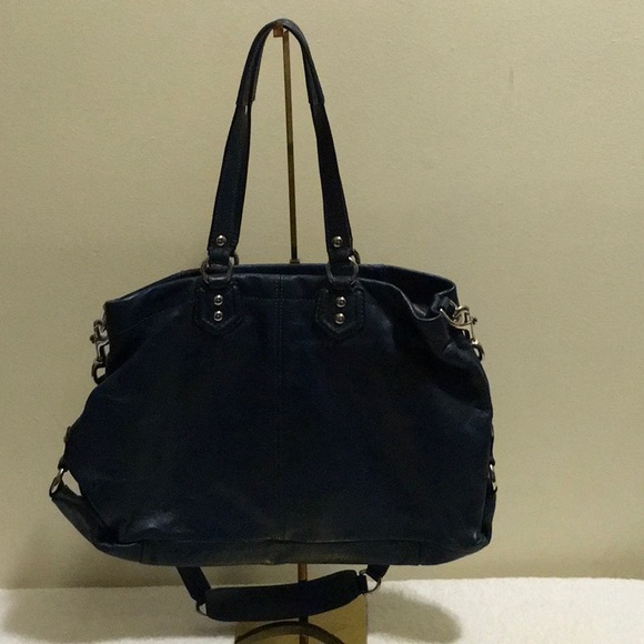 Coach Top Handle Shoulder Bag in Dark Teal Leather (16" x 10.25") - Picture 4 of 10